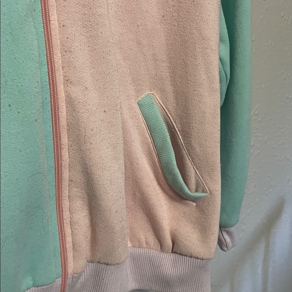 Authentic 80s Pastel Colorblock Zip-Up Jacket - Picture 5 of 6